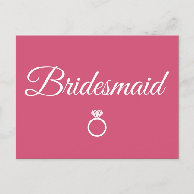Bridesmaid ring vykort (Framsida)