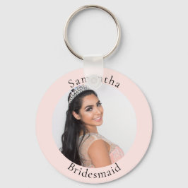 Bridesmaid ro guld  foto namn nyckelring