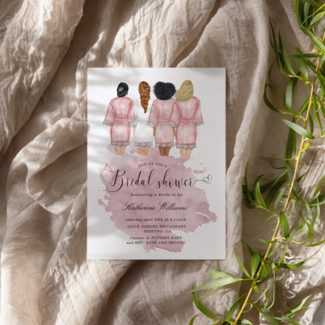 Bridesmaid Robes  Rosa Möhippa (Skapare uppladdad)
