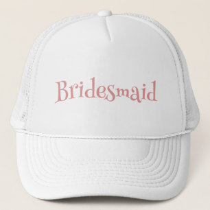 Bridesmaid Rosa and White Truckerkeps