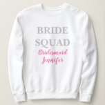 Bridesmaid Rosa Custom Name Bröllop Bachelorette T Shirt<br><div class="desc">Fin kalligrafi, rosa Bridesmaid-tröjan. Perfekt för Bröllop papper tröja. Bride-trupp.</div>