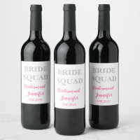 Bridesmaid Rosa Custom Name Bröllop Bachelorette