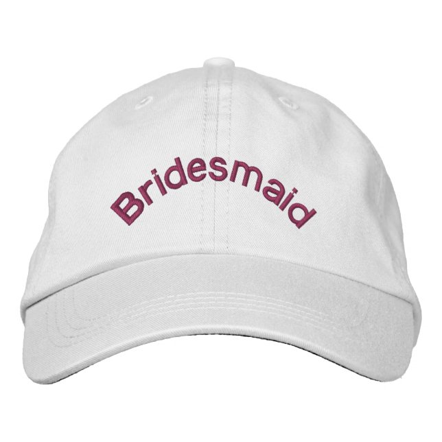 Bridesmaid Rosa Embroized Hat Broderad Keps (Framsida)