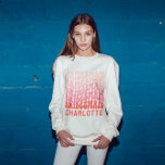 Bridesmaid Rosa modern girly retro 60:s enkla T Shirt<br><div class="desc">Bridesmaid Rosa och Red girly retro simple 60's coola vibes bachelorette helg party favoriserar totes.</div>
