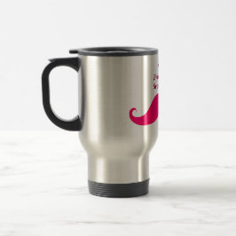 Bridesmaid Rosa Mustache Travel/Commuter Mugg