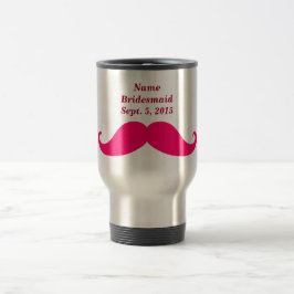Bridesmaid Rosa Mustache Travel/Commuter Mugg