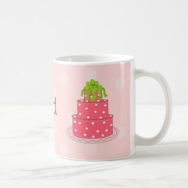 Bridesmaid Rosa Polka dots Kaffemugg (Höger)