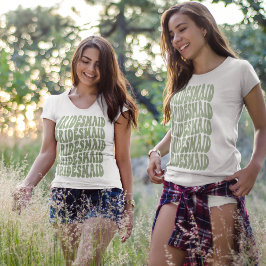 Bridesmaid Sage Grönt Anpassningsbar Matching Brud T Shirt