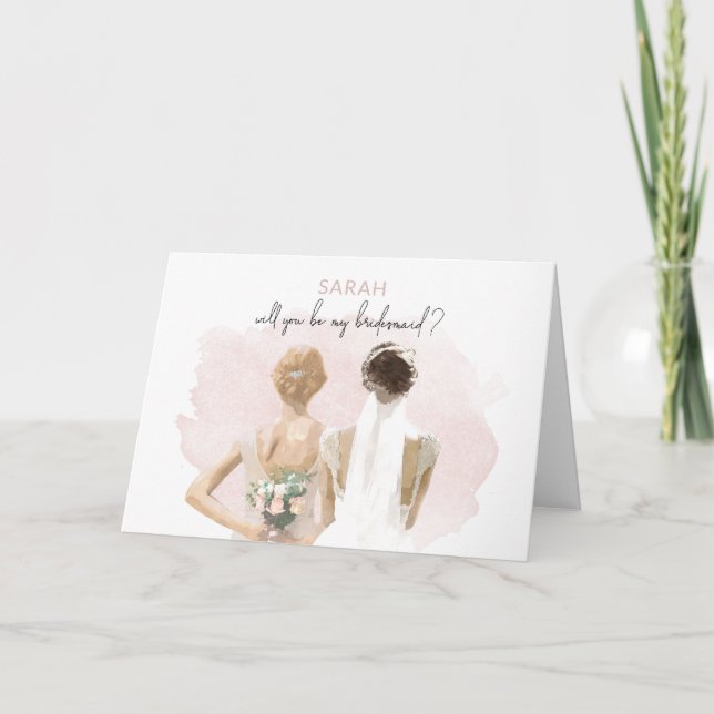 Bridesmaid - Sarah Note Card Kort (Framsida)