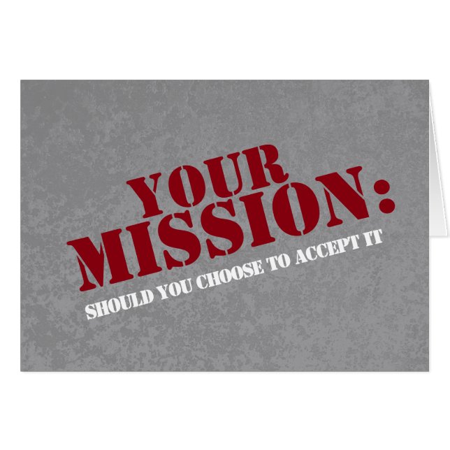 Bridesmaid Secret Spy Uppdrag Äventyr OBS Kort (Framsidan Horizontal)