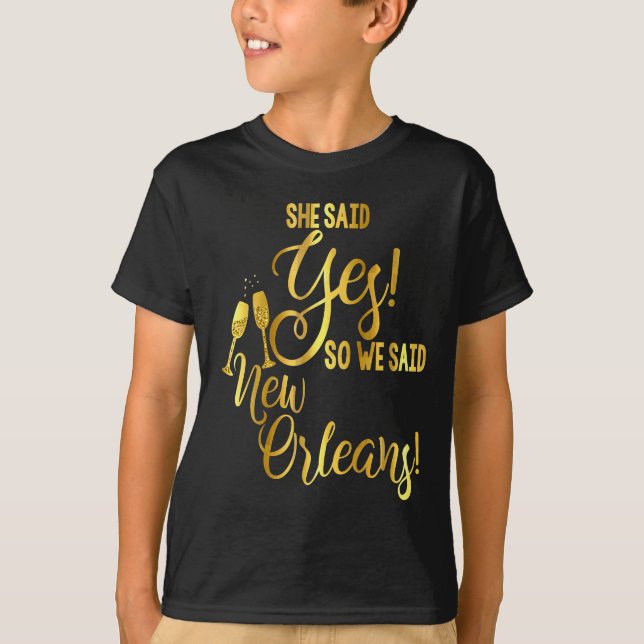 Bridesmaid Shirt Bachelorette She Said Yes We New  T Shirt (Framsida)