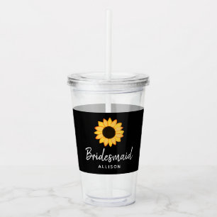 Bridesmaid Solros Landsbyggsbröllop Personlig Take Away Mugg