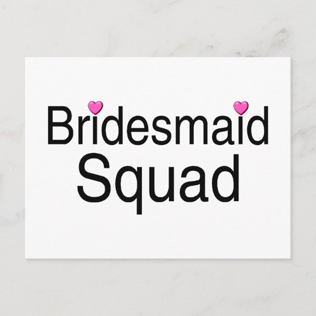 Bridesmaid Squad Vykort (Framsida)