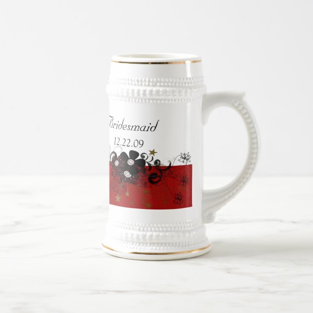 Bridesmaid Stein burgundy Sejdel (Höger)