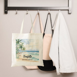 Bridesmaid-strandbröllop namn tygkasse