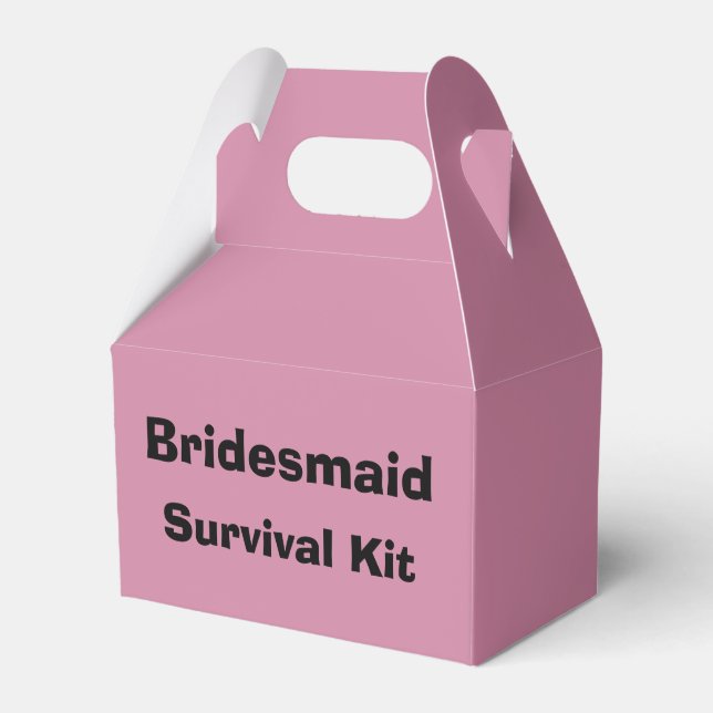 "Bridesmaid" Survival Kit Box Presentaskar (Framsidan Sidan)