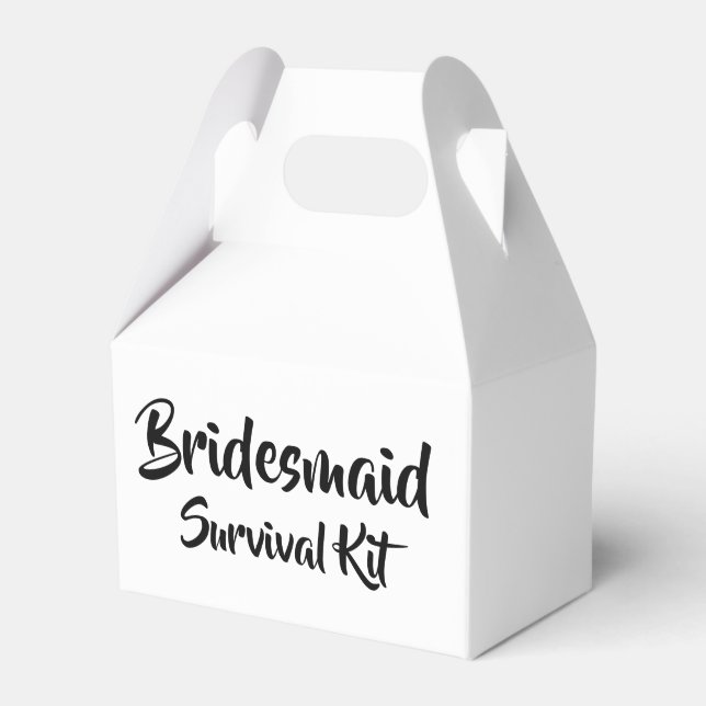 "Bridesmaid" Survival Kit Box Presentaskar (Framsidan Sidan)