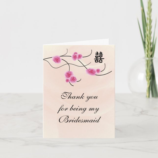 Bridesmaid - Tack för att du kort Dubbla Happry Ch (Framsida)