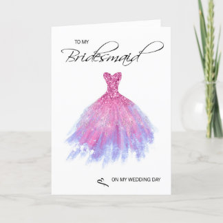Bridesmaid - tackkort