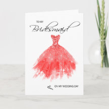 Bridesmaid - tackkort