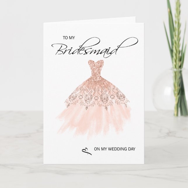Bridesmaid - tackkort kort (Framsida)
