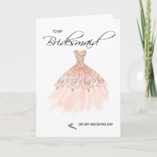Bridesmaid - tackkort kort