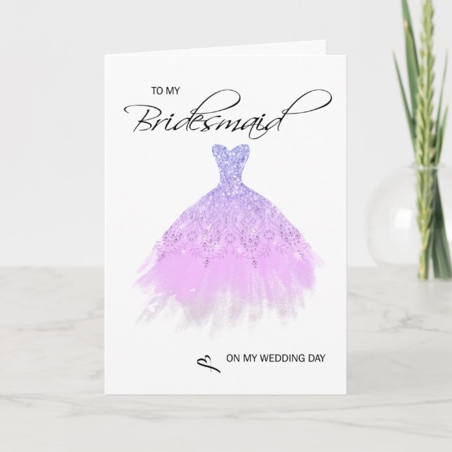 Bridesmaid - tackkort kort (Framsida)