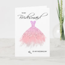 Bridesmaid - tackkort