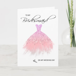 Bridesmaid - tackkort kort