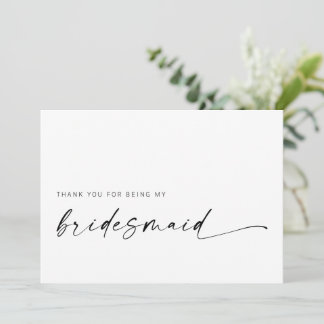 Bridesmaid - tackkort | Modern minimalist