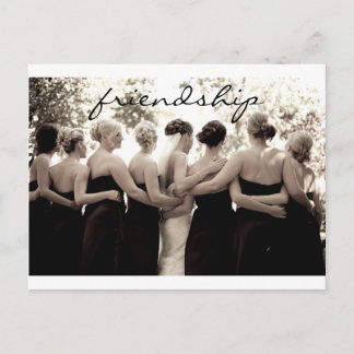 Bridesmaid Tackkort-vykort Vykort