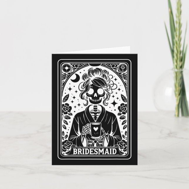 Bridesmaid Tarot Card Bride Coven Gothic Bachelore Kort (Framsida)