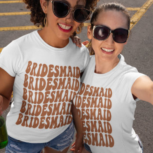 Bridesmaid Terracotta Anpassningsbar Matching Brud T Shirt