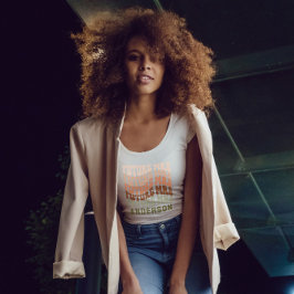 Bridesmaid terracotta grönt girly retro 60 enkel t shirt