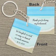 Bridesmaid Thank You Beach Keychain