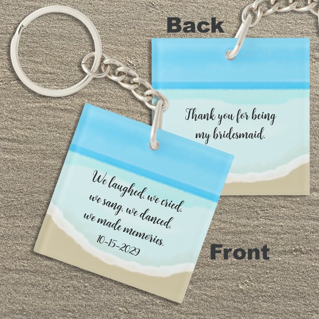 Bridesmaid Thank You Beach Keychain (Skapare uppladdad)