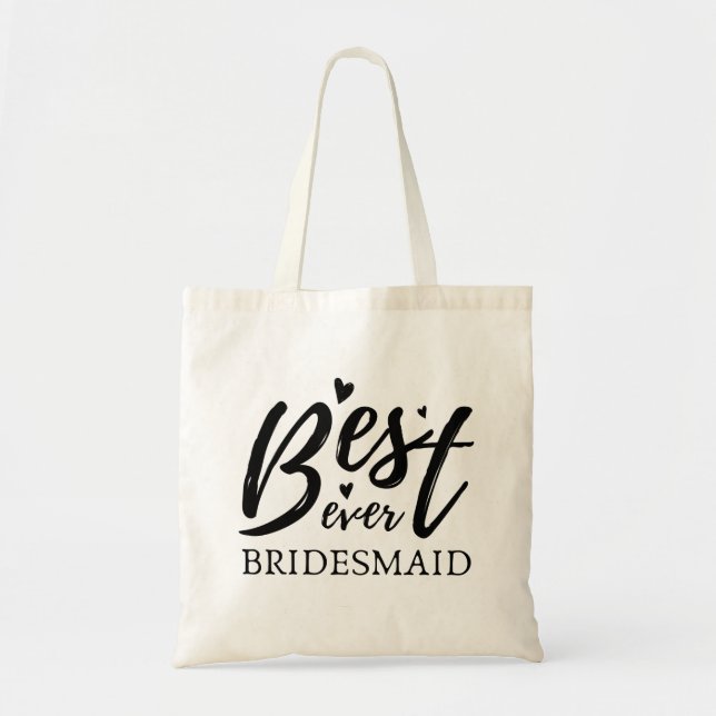 Bridesmaid Tote, Brudens sida Tote Bag Tygkasse (Framsidan)