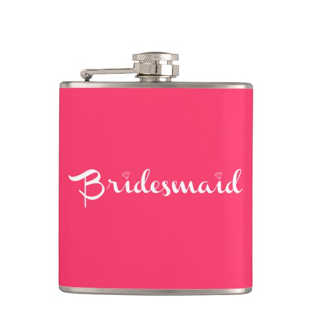 Bridesmaid White på Shock rosa Fickplunta (Framsidan)
