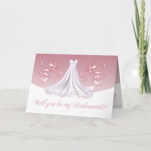 Bridesmaid - Will You Be My Bridesmaid Greeting Ca Inbjudan (Framsida)