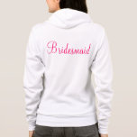 Bridesmaid Zip-up T-shirt<br><div class="desc">Anpassa med datum/år för bröllop. Perfekt för att bära din speciella bridårdag,  medan du får håret och smink gjort,  eller att bara klumpa runt medan bruden blir helt färdig! Se mina andra bäror för möhippa för brudens sida.</div>