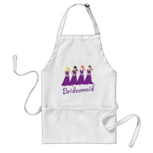 Bridesmaider i Lila Apron Förkläde