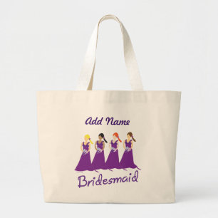 Bridesmaider i Lila Jumbo Tygkasse