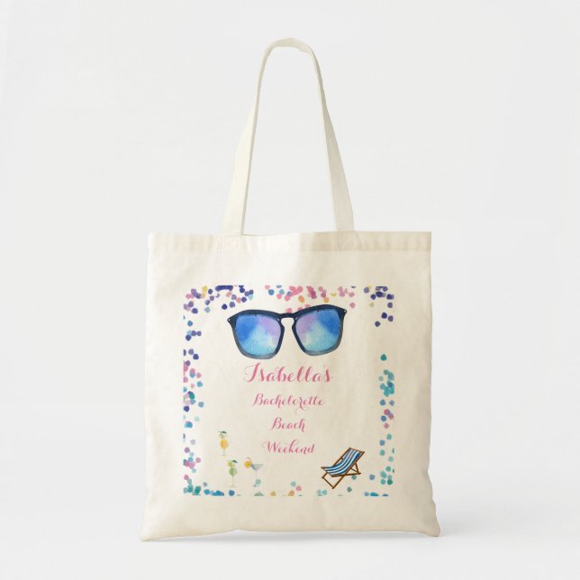 Bridesmaids Bachelorette Beach Destination Tygkasse (Framsidan)