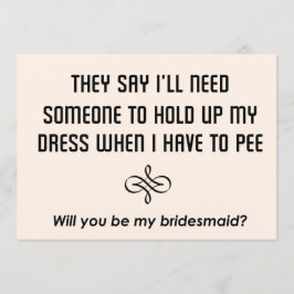 Bridesmaids-inbjudan.. Kommer du att bli min brud? Inbjudningar