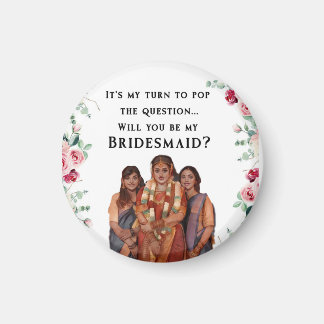 Bridesmaids indisk Bröllop Magnet