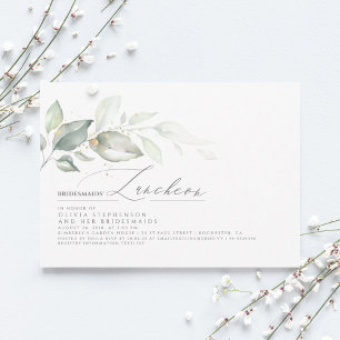 Bridesmaids Luncheon Dreamy Greenery Möhippa Inbjudningar