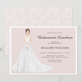 Bridesmaids Luncheon Möhippa Gown-inbjudan Inbjudningar