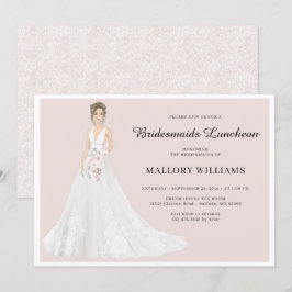 Bridesmaids Luncheon Möhippa Gown-inbjudan Inbjudningar