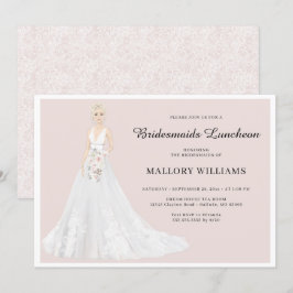 Bridesmaids Luncheon Möhippa Gown-inbjudan Inbjudningar