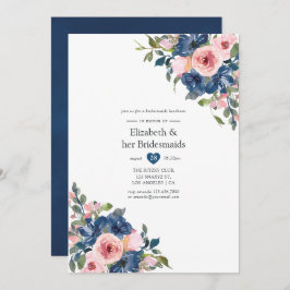 Bridesmaids Luncheon och  Blommigt Inbjudningar